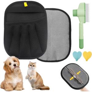 Pet Hair Remover, Electrostatic Pet Hair Removal Gloves, Reusable Cat & Dog Hair Removal Tool, 2025 Upgraded Pet Grooming Gloves for Couch, Furniture, Carpet (1 Pack)