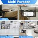 ForoGore 2 Pack Under Desk Cable Management Rack, No Drill Cable Management Under Desk Space Saving Wire Rack for Office Home