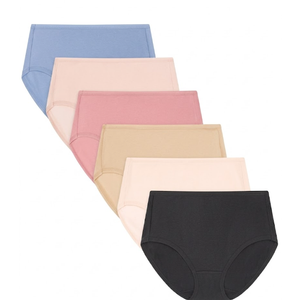 Mirofiber Stretch Women's Panties, 6 Pieces, Size L