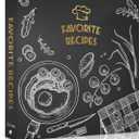 Recipe Binder 8.5x11 3 Ring, Recipe Book to Write in Your own Recipes, Full Page Recipe Binder with Plastic Sleeves, Blank Recipe Cards and Dividers (Blackboard Painting)