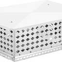 Chimney Cap,13" x 21" Stainless Steel Single Bolt Chimney Fireplace Cover with Practical Accessories & Easy Installation,Waterproof,Mesh Chimney Flue Cover for Protection From Birds, Debris, Rain