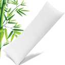 Pillowcases Body Size,Cooling Viscose Pillow Cases with Zipper Closure, Cool & Breathable Pillow Cover for Hot Sleepers and Night Sweats, 20" x 54" (White)