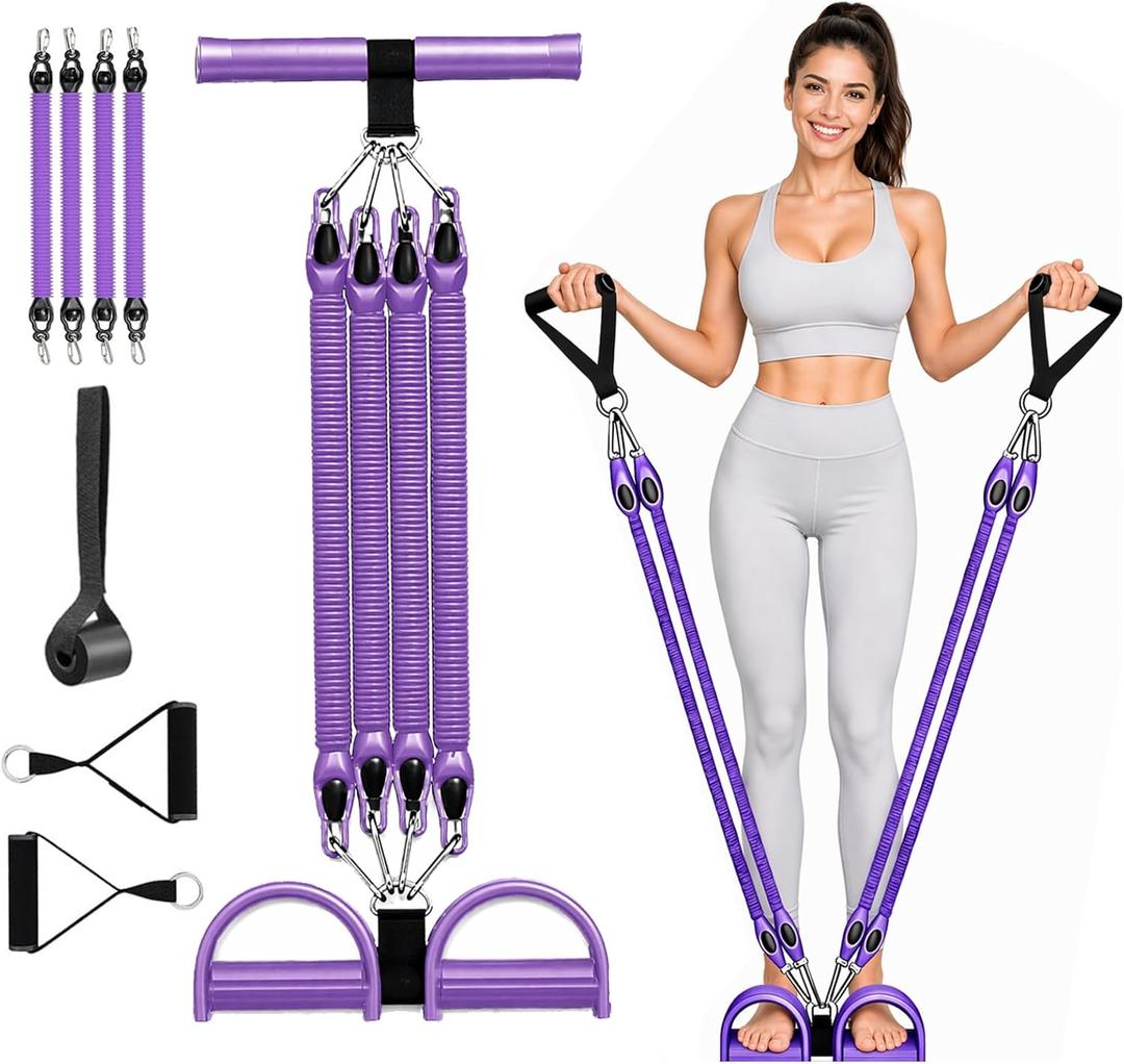 2026 New Pedal Resistance Band with Handles, Adjustable Detachable Multifunction Pedal Resistance Band, Thai Natural Rubber Tension Rope for Abs, Arms, Waist, Legs & Home Fitness