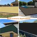 6ftx50ft Fence Privacy Screen Heavy Duty 170 GSM Windscreen & Dustproof Fabric Privacy Screen Covering Mesh Fencing for Outdoor Patio, Balcony, Pool Deck, Dark Green