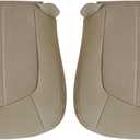 GXARTS Front Driver & Passenger Side Bottom Peforated Microfiber Leather Seat Cover Tan Compatible with Cadillac CTS 2008 2009 2010 2011 2012 2013