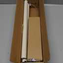 Heavy Duty Curtain Rod 18 to 64 inches (1.5-5.55 ft)1-Inch Diameter Adjustable Drapery Rod with Decorative Openwork Carved Leaf Finials, Weathered White Curtain Rods for Living Room & Bedroom