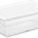 Sterilite 24-Pack 6 Quart Storage Box, Stackable Clear Plastic Bins with Snap-On Lids - Heavy-Duty Organizing Containers for Closet, Bathroom, and Office