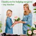 10 Pcs Thank You for Helping Me Grow Wooden Plant Stakes Gifts Card Holder Teacher Appreciation Thanks Tags Labels Sign for Succulent Planter in Pots