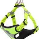TRUE LOVE Dog Harness TLH5991 Anti Pull Safety Vest Step-in Style Harness for More Comfort and Less Tug Reflective Pet Harness by Truelove (Neon Yellow)
