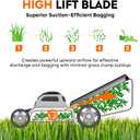 UC22009 M145476 48 inch High Lift Blades for John Deere Z425 Z445 Z355E Z325E Z525E SST18 X300 X304 X320 GX325 GX345 X380 X384 Z355E 48" Deck EZtrak Mower Lawn Tractor Garden M127673 M127500, Black