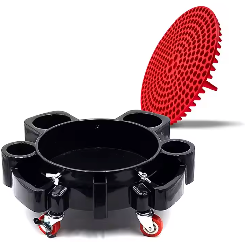 Bucket Dolly Detailing Cart for 5 Gallon Car Wash Bucket Rolling Bucket Dolly for Car Washing Detailing System