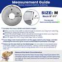 BARKLESS Inflatable Dog Cone, Soft Dog Donut Collar After Surgery, 2-in-1 Inflatable Collar with Detachable Anti-Licking Shield, Patented Donut Cone to Stop Licking Wounds (M (Neck: 8"-11"), Grey)