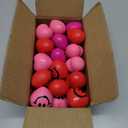 30 Pieces Heart Stress Relief Balls,3 Colors Mini Heart Balls,Smile Funny Face Foam Balls for Valentine Day,School Carnival Reward,Party Gift Bag Fillers