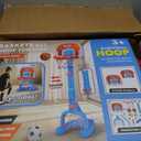 Toddler Basketball Hoop & Soccer Goal, Adjustable, 4 Balls, Indoor & Pool, 44.5X19.5X34.5cm