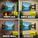 ZeboZap ZZTVA8044 Outdoor TV Mount | Weather Proof - Mount on Vinyl Siding, Stucco, Brick and Stone for Patio, Backyard | Holds 154lbs Upto 75" TV