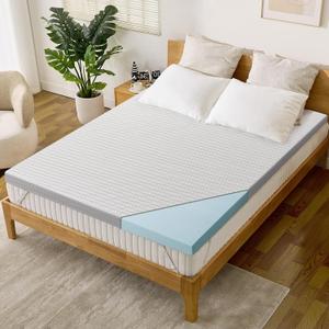 Memory Foam Mattress Topper Twin Size, 3 Inch Gel Mattress Pad for Pressure Relief, Premium Soft Cooling Sleep, Non-Slip Design with Removable&Washable Cover, CertiPUR-US Certified, 75" x 38"