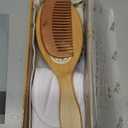 100% Boar Bristle Hair Brush for Women Set by Belula (L Size). Soft Natural Bristles for Thin and Fine Hair. Wooden Comb, Travel Bag and Spa Headband Included!