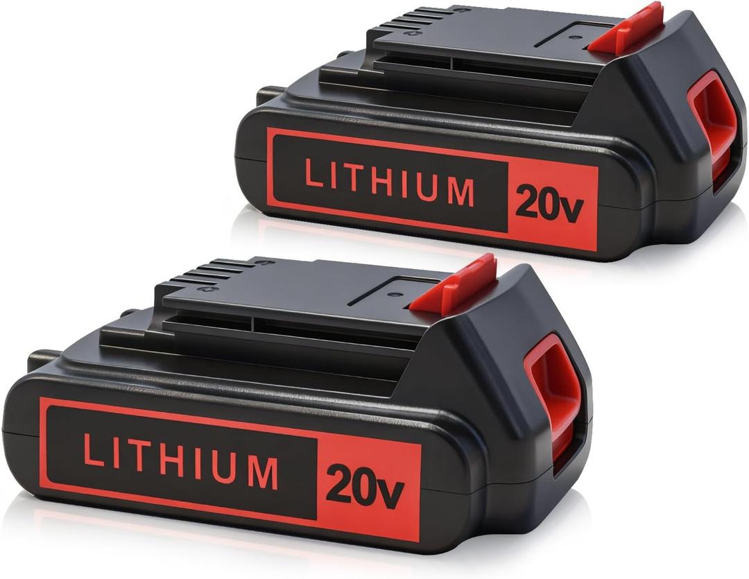 4.0Ah 20v Max Lithium Battery Compatible with Black and Decker Drills, Weed Eaters & Power Tools, Replace LBXR20 LBX20 LBXR2040 LB2X4020-OPE - 2 Packs