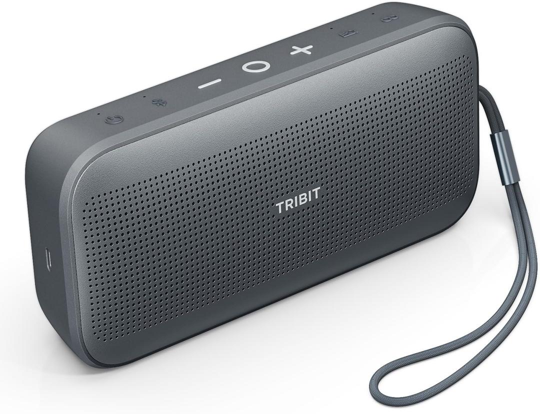 Tribit StormBox Flow Bluetooth Speaker, Portable Wireless Speaker with XBass, 30H Playtime, IP67 Waterproof, Bluetooth 5.3, TWS, Custom EQ, Type-C for Outdoor Travel Beach