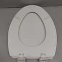 Bemis 1500TTT Durable Wood Toilet Seat, Secure Hinges Stay Tight, Made in USA, Elongated, White