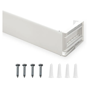 Amazing Drapery Hardware 2.5 Inch Wide Pocket Curtain Rod with Adjustable Clearance Brackets - 1 Pack, 48-86 Inches, Includes Rod, Brackets, and Installation Hardware