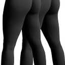OQQ Women's 1 Piece Yoga Legging Seamless Workout High Waist Butt Liftings Athletic Leggings XL, Black
