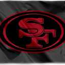 San Francisco 49ers Blackout Sideline Flag Outdoor Indoor 3x5 Foot Banner