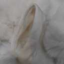 Kids Fluffy Faux Rabbit Fur Bean Bag Chair Cover (No Filler), Soft Luxury Fuzzy Stuffed Animal Storage Bubble Bean Bag Home Decoration, Comfy Shaggy Furry Beanbag Cover Kids Adults, White