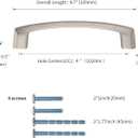 10 Pack 4 Inch(102mm) Kitchen Cabinet Handles Brushed Satin Nickel Cabinet Pulls Kitchen Cabinet Hardware Drawer Pulls for Dresser Cupboard Wardrobe