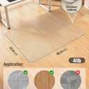 Blvornl Innovative Puzzle Chair Mat for Hardwood Floor, 34"*46.5" Hard Material Chair Mat, Heavy Duty Computer Chair Pad for Rolling Chairs, Desk Floor Rug for Office and Home