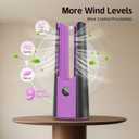 KONSIDEN Desk Fan, 13 Inch Portable Bladeless Fan, Small Quiet Table Fan with 60Oscillating, 9 Speeds & 9H Timer, LED Display, Button Control, Easy to Clean, Personal Desktop Fan for Bedroom, Office