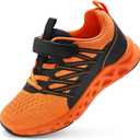 koppu Boys Girls Shoes Non-Slip Tennis Shoes Fashion Lightweight Breathable Kids Sneakers for Little Kids/Big Kids (Orange) EU 35/3 Big Kid 