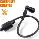 Downhill Motorcycle Racing Ignition Coil, Compatible with CG125/150/250CC High Voltage Package Ignition Coil 90 Degrees, for ATV and Off-road Motorcycle Accessories (Black)