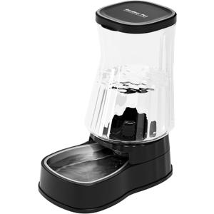Gardner Pet Automatic Gravity Water Dispenser for Dogs, 1.6Gallon Large Dog Water Bowl Dispenser with Stainless Steel, 100% BPA-Free Pet Water Fountain with Filter for Dogs, Cats, Puppies(Black)