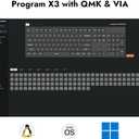 LEMOKEY X3 Wired Mechanical Gaming Keyboard, 100% Layout with QMK/VIA Programmable Keyboard, Brown SwitchRed Backlit for Windows