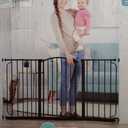 Regalo Safety 30.5-58" Extra Wide Arch Baby Gate with Door, Pressure Mount Walk Through Gate for Doorways & Bottom of Stairs, Babies, Toddlers & Pets, Tested & Safe, American Designed, American Owned