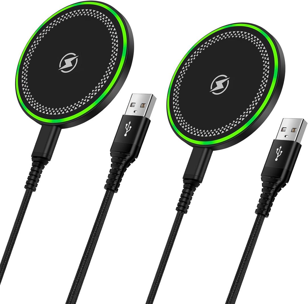 Pixel 9 Pro 9A Wireless Fast Charging Pad for Google Pixel 10 9 Pro XL Fold 8 8A 7 7A 6 5,2Pack 15W Samsung S25 Wireless Charger Android Phone Station for Galaxy S25 S24 S23 S22 S21 S20 Ultra
