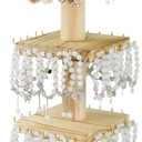 ERTIUANIO Bracelet Holder Display, 3 Tier Wooden Rotating Display Stand for vendors, 60 Hooks for Bracelet, KeyChain, Necklace, Jewelry