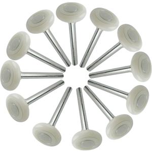 Litepak Garage Door Roller Wheel (4inch Stem - 12 Pack), 2" Quiet Durable Nylon, Premium Sealed 13-Ball Bearing 7/16" Diameter