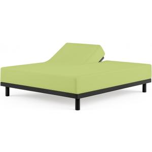 Cottingon 1 Piece Top Split King Fitted Sheet Only for Adjustable beds, Premium 100% Egyptian Cotton, 34 Inches Half Split Flex Head Bottom Sheet for Sleep Number Beds 16" Deep Mattress, Sage