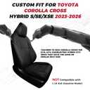FREESOO for Toyota Corolla Cross Seat Covers S SE XSE 2023 2024 2025 2026, Custom Car Seat Covers Full Set, Luxury Leather Seat Covers for SUV, Waterproof Seat Cover Cushions, Black Only for Hybrid
