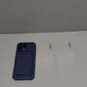 BXYJY for iPhone 17 Pro Max Case Wallet with Screen Protector (Tempered Glass), Slide Camera Cover, Military Grade Drop, Card Holder (4-5 Cards), Heavy Duty Men Women Case for iPhone 17 Pro Max, Blue