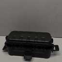 Flemoon Medium Outdoor Electrical Box (11.5x5.2x4 inch), IP54 Waterproof Extension Cord Cover w/6 Cable Entry Ports, Weatherproof Connection Box for Power Strip, Timer, Plug, Holiday Lights, Black