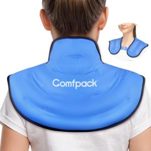 Ice Pack for Neck and Shoulder Pain Relief, Neck Ice Pack Wrap Gel Reusable Hot Cold Compress Therapy Upper Back Large Ice Pack for Injuries, Swelling, Cervical Surgery, Sprain