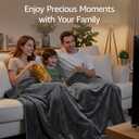 LOOBANI Waterproof Blanket Queen King Size, 80" x 80" Water Proof and Stain Resistant Blankets for Bed, Couch, Reversible Flannel Sherpa Fleece Blanket, Pet-Friendly - Grey