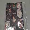 LuHuoLu Decorative Light Switch Cover Plate Rustic Big Pink Flowers White Peony Floral 4 Gang Wall Plate Oversized Quad Toggle Switch Cover Plate Jumbo Faceplate for Home Decor