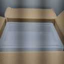 IRIS USA File Box, Plastic File Organizer with Lids for Letter/Legal File, Portable Document Box For Moving, Storage Bin with Durable and Secure Lid, Stackable Nestable BPA-Free, Clear 35 Qt. 4 Pack