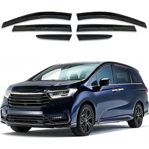 Rain Guards Window Visors 6 Piece Set for Honda Odyssey 2018 2019 2020 2021 2022 2023 2024 2025 2026 Window Deflectors, Out-Channel Vent Shades (for Odyssey 18-26 6-Piece Set)