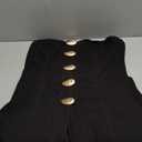 Floerns Women's Strapless Metal Button Front Tube Top (Black, L)