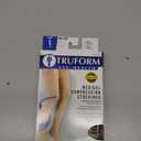 Truform 20-30 Mmhg Compression Stockings for Men & Women, Thigh High Length, Dot Top, Closed Toe, Beige,  (Medium (1 Pair))